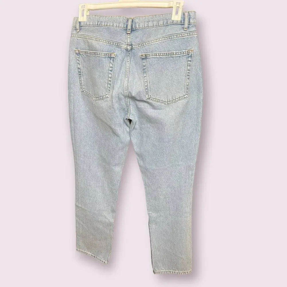 Reformation Jeans Straight Leg Tahoe Destroyed Jeans - Picture 6 of 6